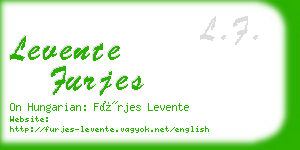 levente furjes business card